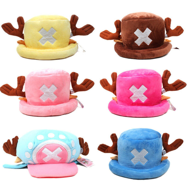 Funny Anime Hats OP Tonychopper 2 Years Later Cap Japanese Cartoon Cosplay Plush Winter One Piece Adults Hat Women Gifts Halloween Gifts