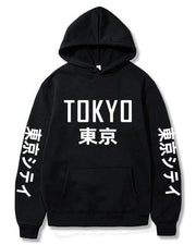 TOKYO HARAJUKU JAPAN STYLE - HOODIE Neko-San Schwarz S 