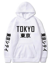 TOKYO HARAJUKU JAPAN STYLE - HOODIE Neko-San Weiß XXXL 