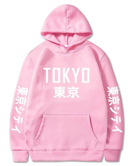 TOKYO HARAJUKU JAPAN STYLE - HOODIE Neko-San Pink S 