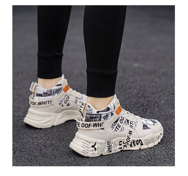 Men&#39;s Shoes Trainers Walking Man Shoe Spring Men Sports Shoes High top White Sneakers Streetwear Comfortable Chunky Sneakers Neko-San 