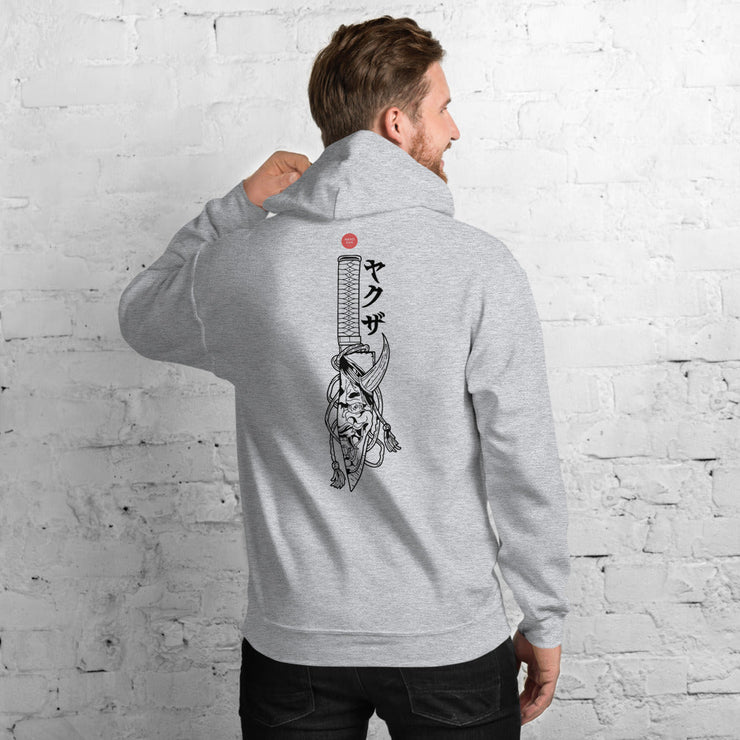 MESSER JAPAN STYLE - BIO BAUMWOLLE HOODIE Neko-San Sportgrau S 