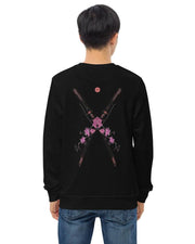 NI KATANA JAPAN STYLE - BIO BAUMWOLLE PULLOVER Neko-San Schwarz S 