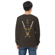 HI KATANA JAPAN STYLE - BIO BAUMWOLLE PULLOVER Neko-San Deep Charcoal Grey S 