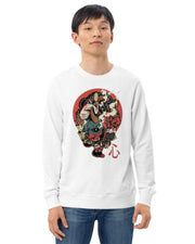 KITSUNE ONI JAPAN STYLE PULLOVER Neko-San Weiß S 